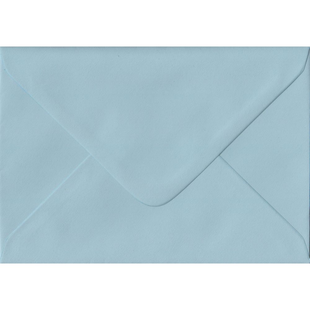 100 A6 Blue Envelopes. Baby Blue. 114mm x 162mm. 100gsm paper. Gummed Flap.