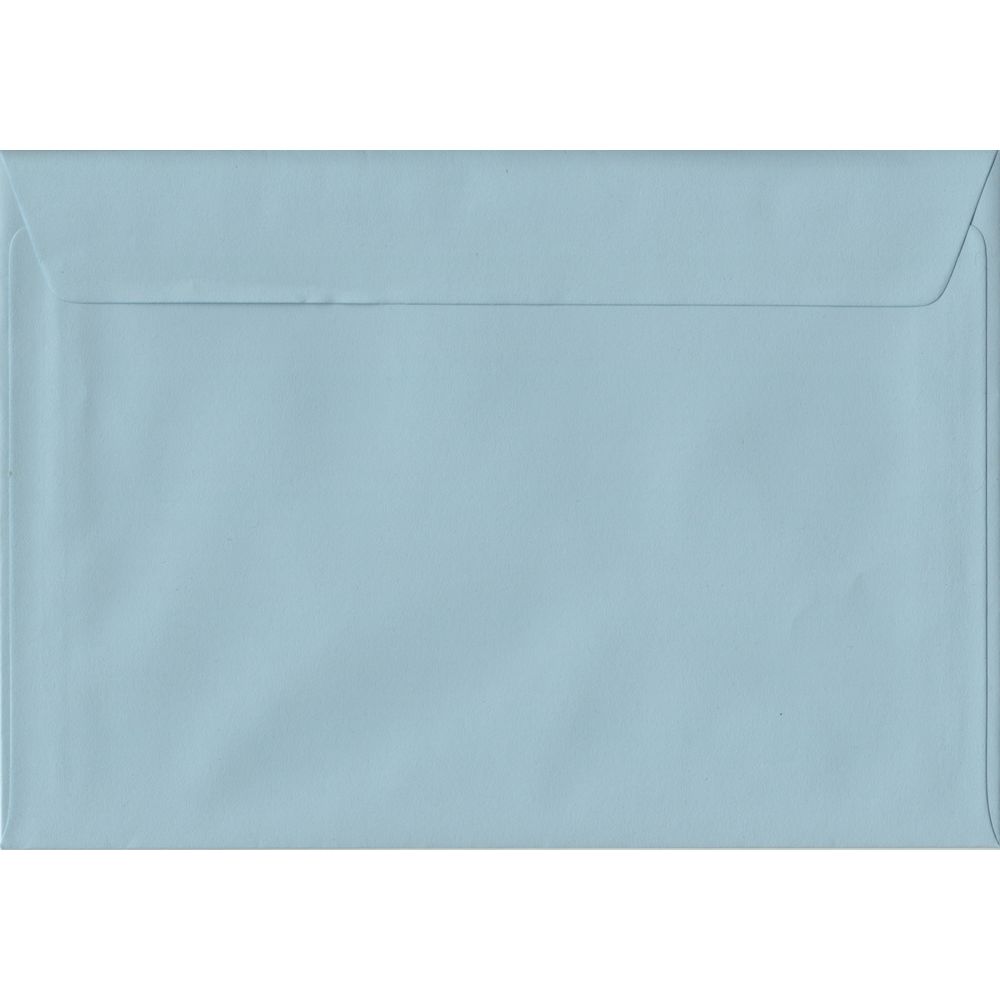 100 A5 Blue Envelopes. Baby Blue. 162mm x 229mm. 100gsm paper. Peel/Seal Flap.