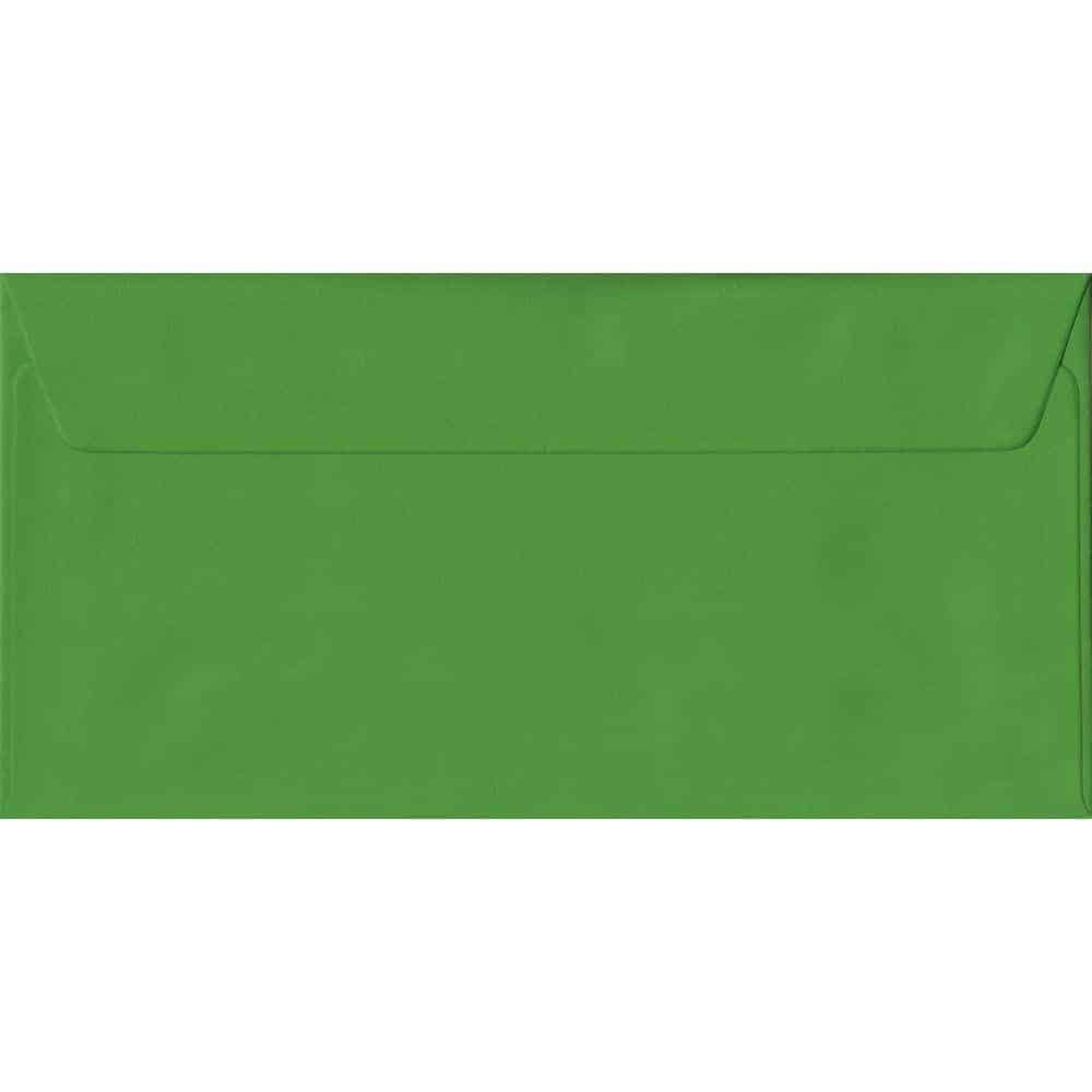 100 DL Green Envelopes. Fern Green. 110mm x 220mm. 100gsm paper. Peel/Seal Flap.