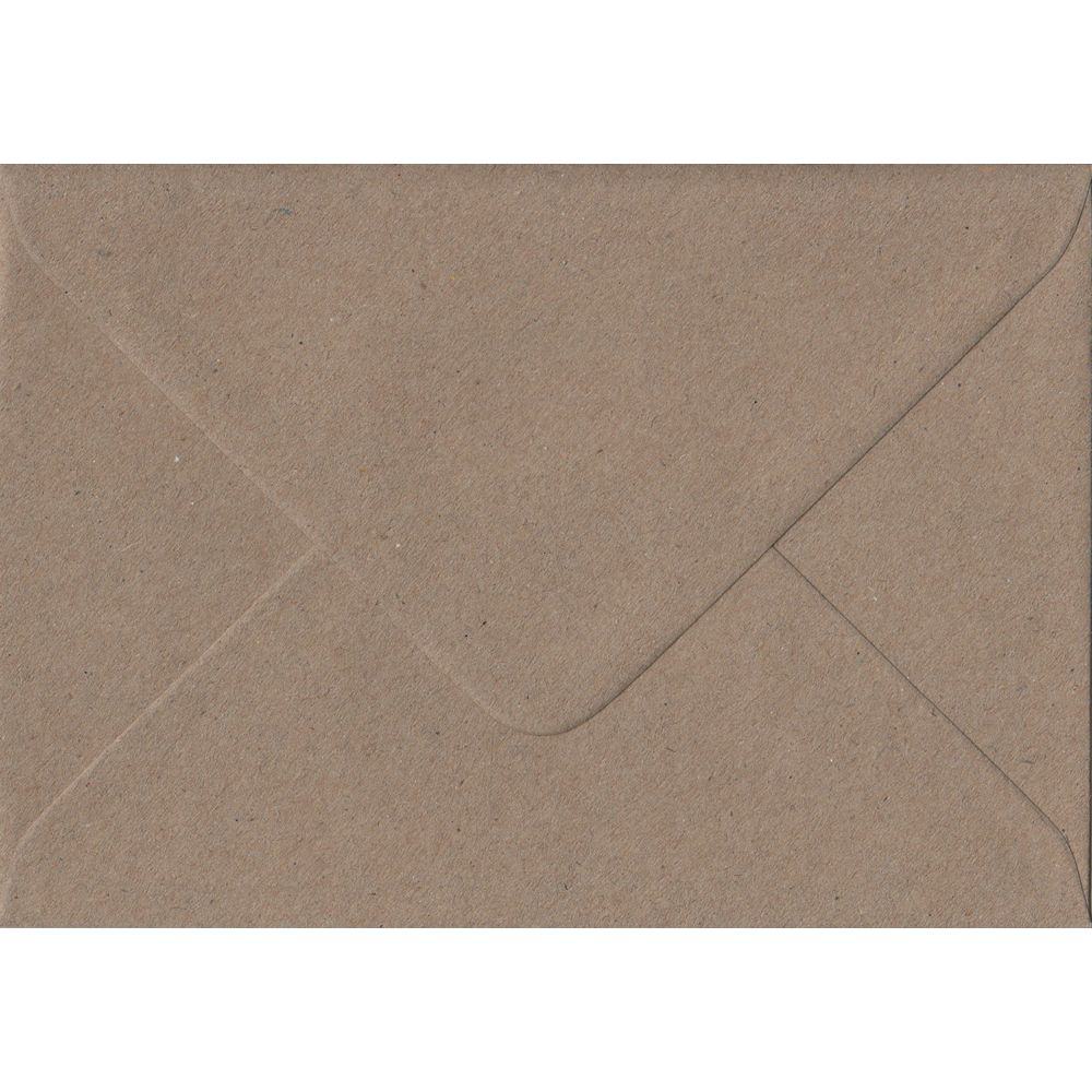 100 A6 Kraft Envelopes. Recycled Fleck. 114mm x 162mm. 100gsm paper. Gummed Flap.