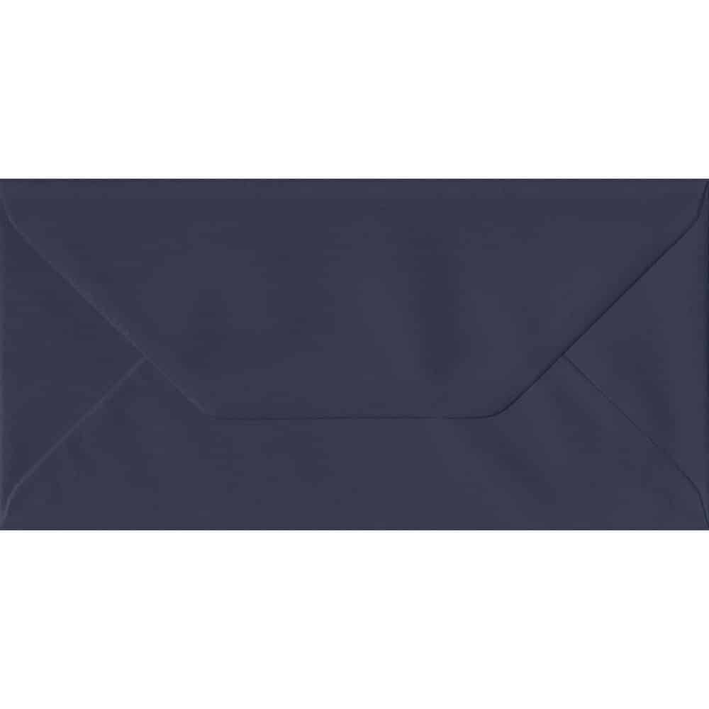 100 DL Blue Envelopes. Navy Blue. 110mm x 220mm. 100gsm paper. Gummed Flap.