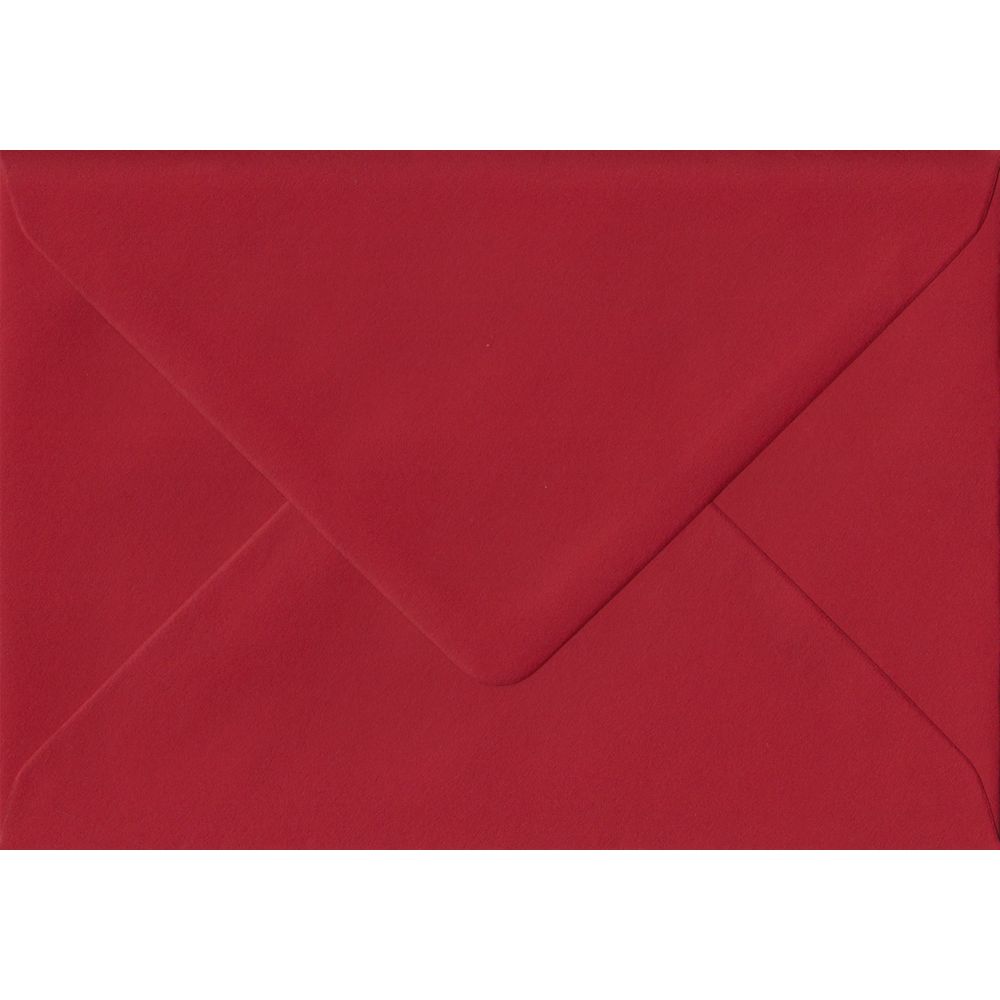 100 A6 Red Envelopes. Scarlet Red. 114mm x 162mm. 100gsm paper. Gummed Flap.