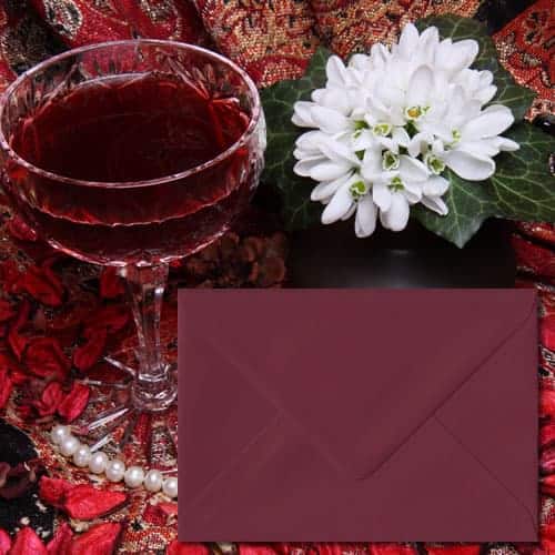 Deep Bordeaux Red Envelopes