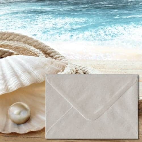 Oyster White Pearl Envelopes