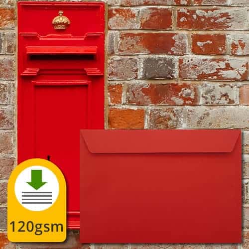 Pillar Box Red Luxury Envelopes