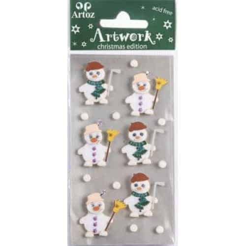 Snowman And Woman Craft Embellishment By Artoz