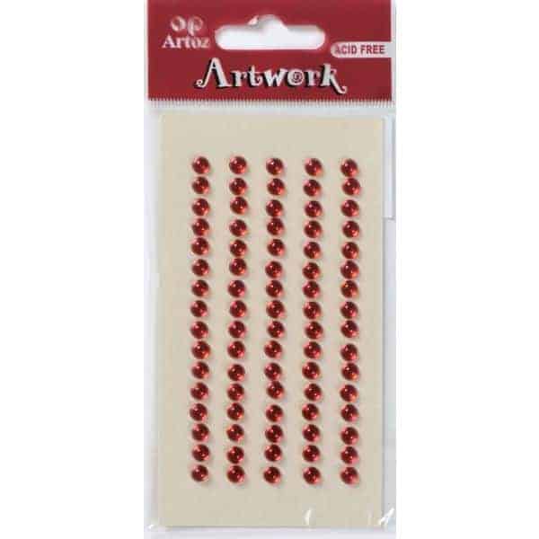 Red Round Crystals 5mm Craft Embellishment By Artoz