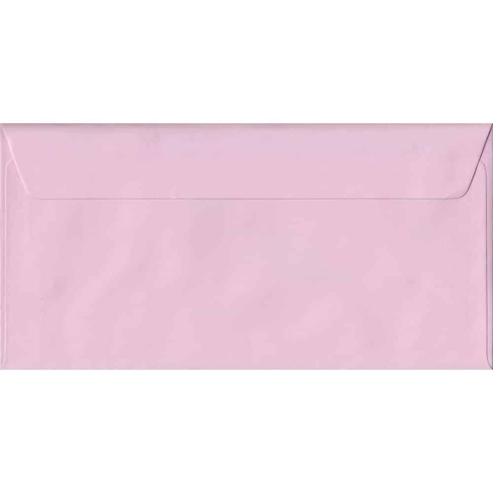 Baby Pink Pastel Peel And Seal DL 110mm x 220mm Individual Coloured Envelope
