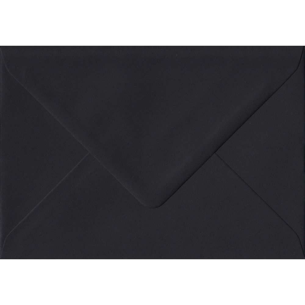 Black Premium Gummed C6 114mm x 162mm Individual Coloured Envelope