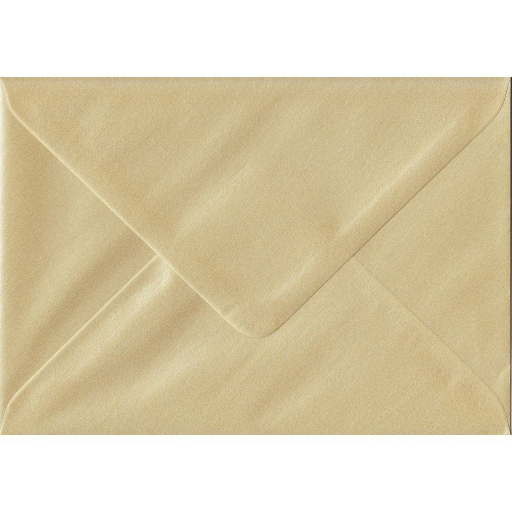 Champagne Pearlescent Gummed Place Card 70mm x 110mm Individual Coloured Envelope