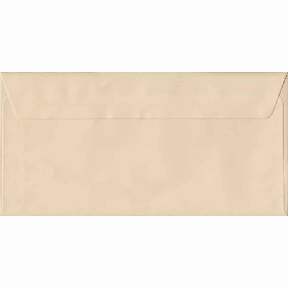 Cream Pastel Peel And Seal DL 110mm x 220mm Individual Coloured Envelope
