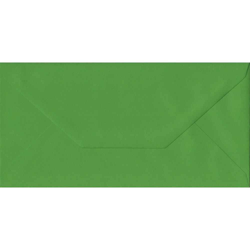 Fern Green Plain Gummed DL 110mm x 220mm Individual Coloured Envelope