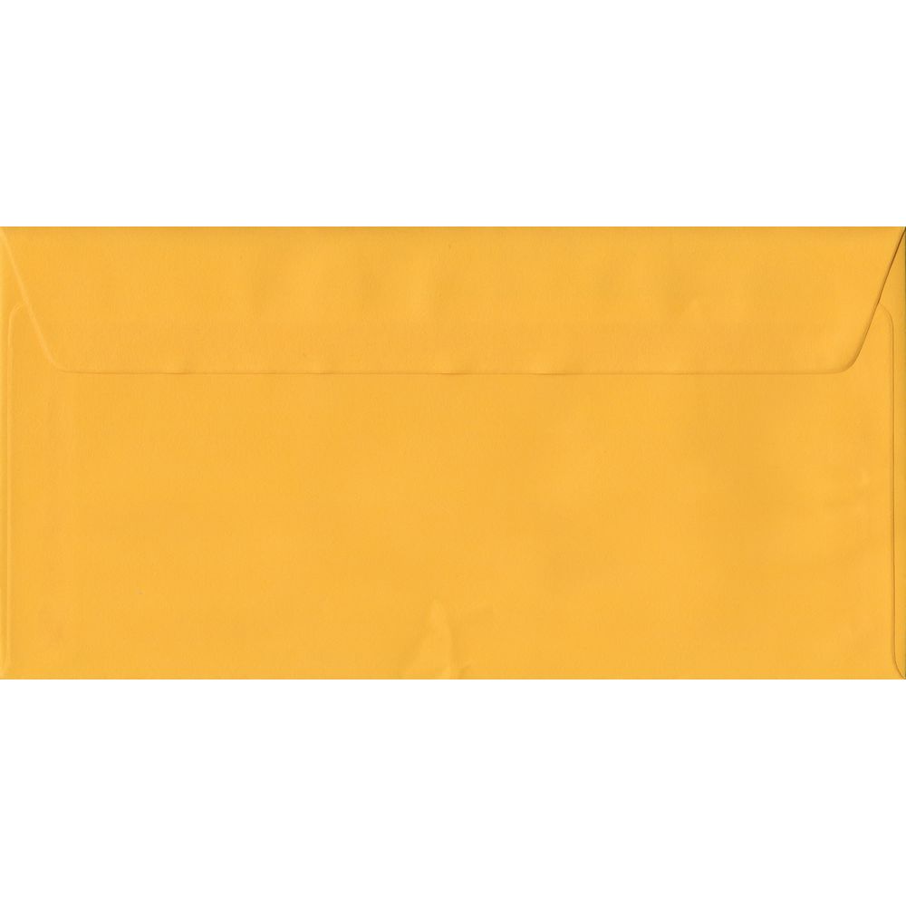 Golden Yellow Plain Peel And Seal DL 110mm x 220mm Individual Coloured Envelope