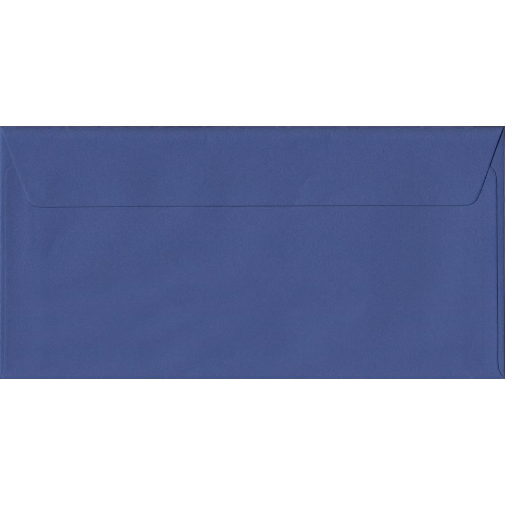 Iris Blue Plain Peel And Seal DL 110mm x 220mm Individual Coloured Envelope