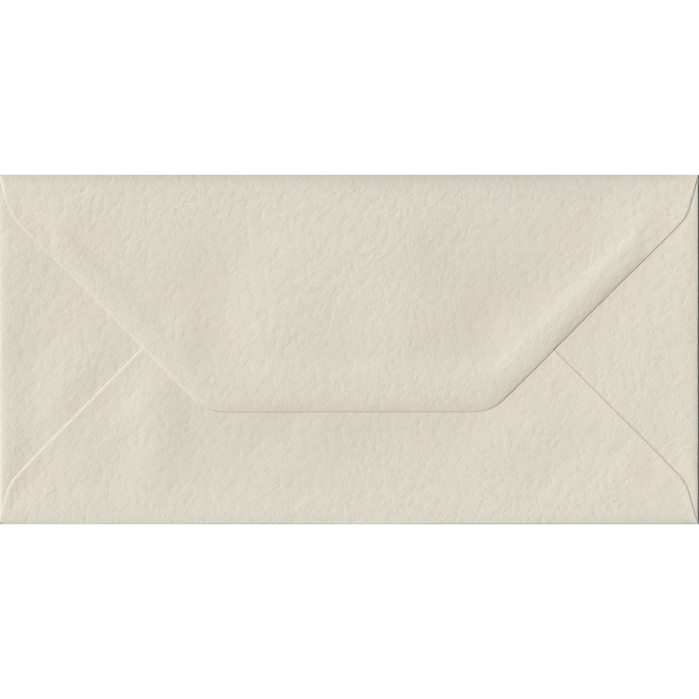 Ivory Hammer Textured Gummed DL 110mm x 220mm Individual Coloured Envelope