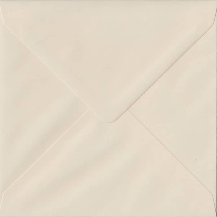 Ivory Pastel Gummed S4 155mm x 155mm Individual Coloured Envelope