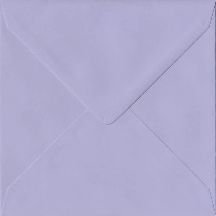 Lilac Pastel Gummed S4 155mm x 155mm Individual Coloured Envelope