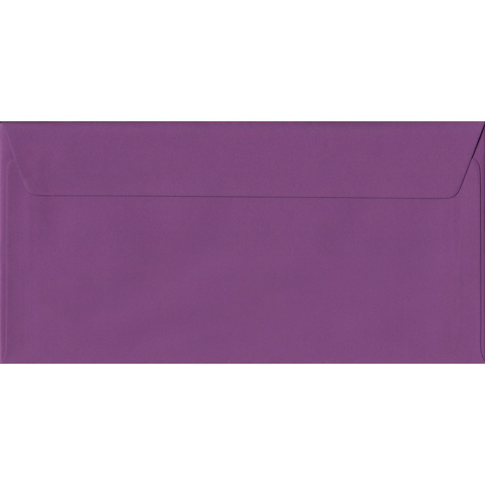 Purple Plain Peel And Seal DL 110mm x 220mm Individual Coloured Envelope