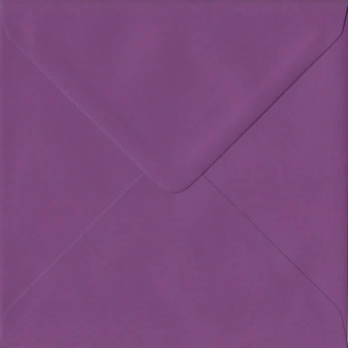 Purple Plain Gummed S4 155mm x 155mm Individual Coloured Envelope