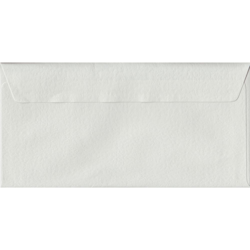 White Hammer Textured Peel And Seal DL 110mm x 220mm Individual Coloured Envelope