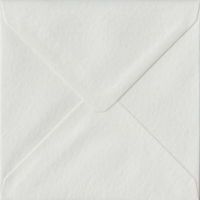 White Hammer Textured Gummed S4 155mm x 155mm Individual Coloured Envelope