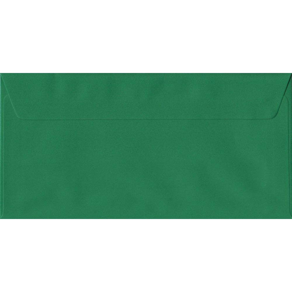 Xmas Green Premium Peel And Seal DL 110mm x 220mm Individual Coloured Envelope