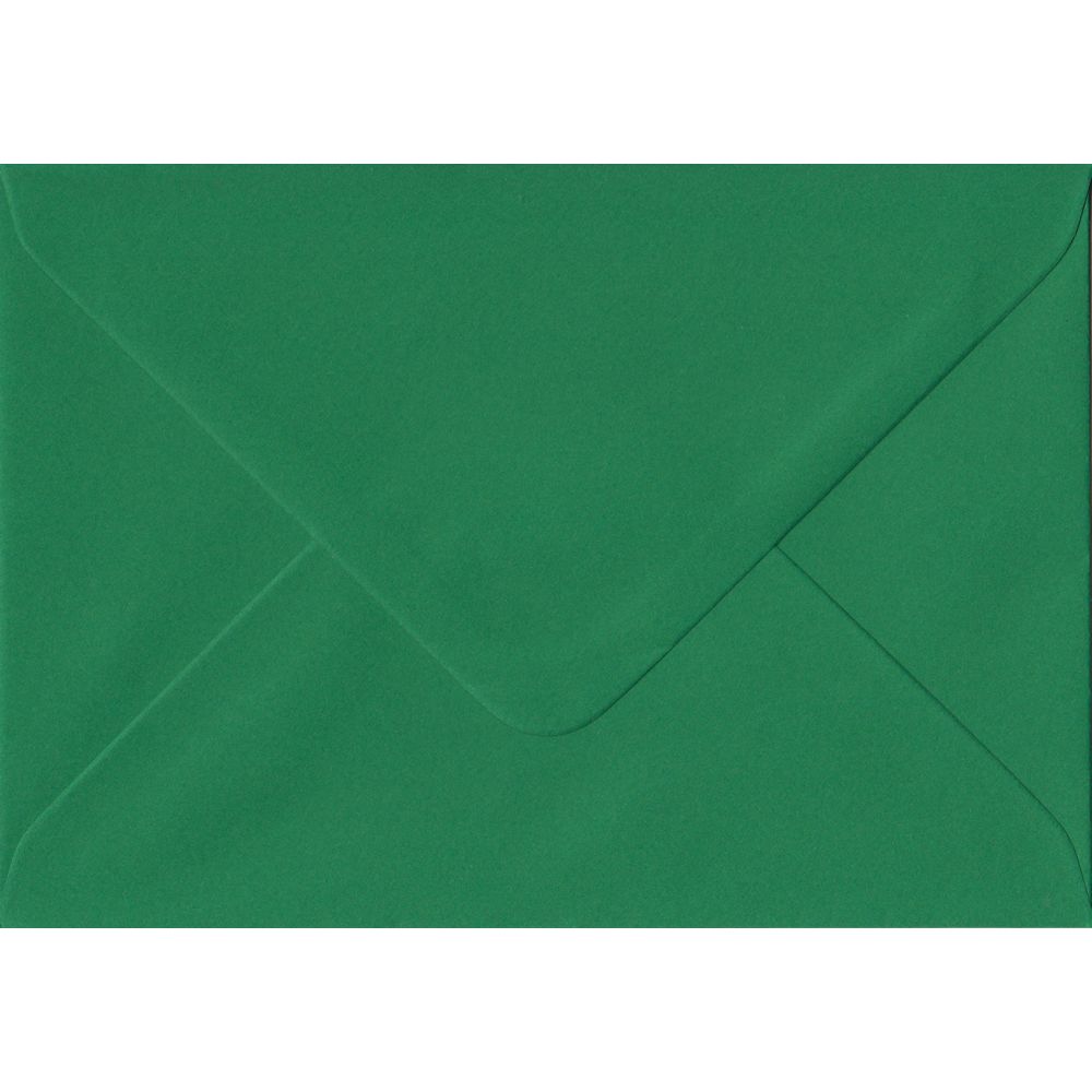 Xmas Green Premium Gummed C6 114mm x 162mm Individual Coloured Envelope