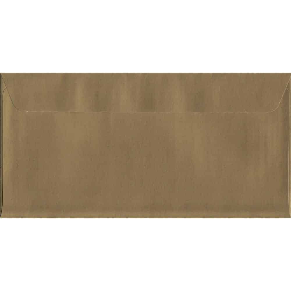Metallic Gold Peel/Seal DL 114mm x 229mm 130gsm Luxury Coloured Envelope