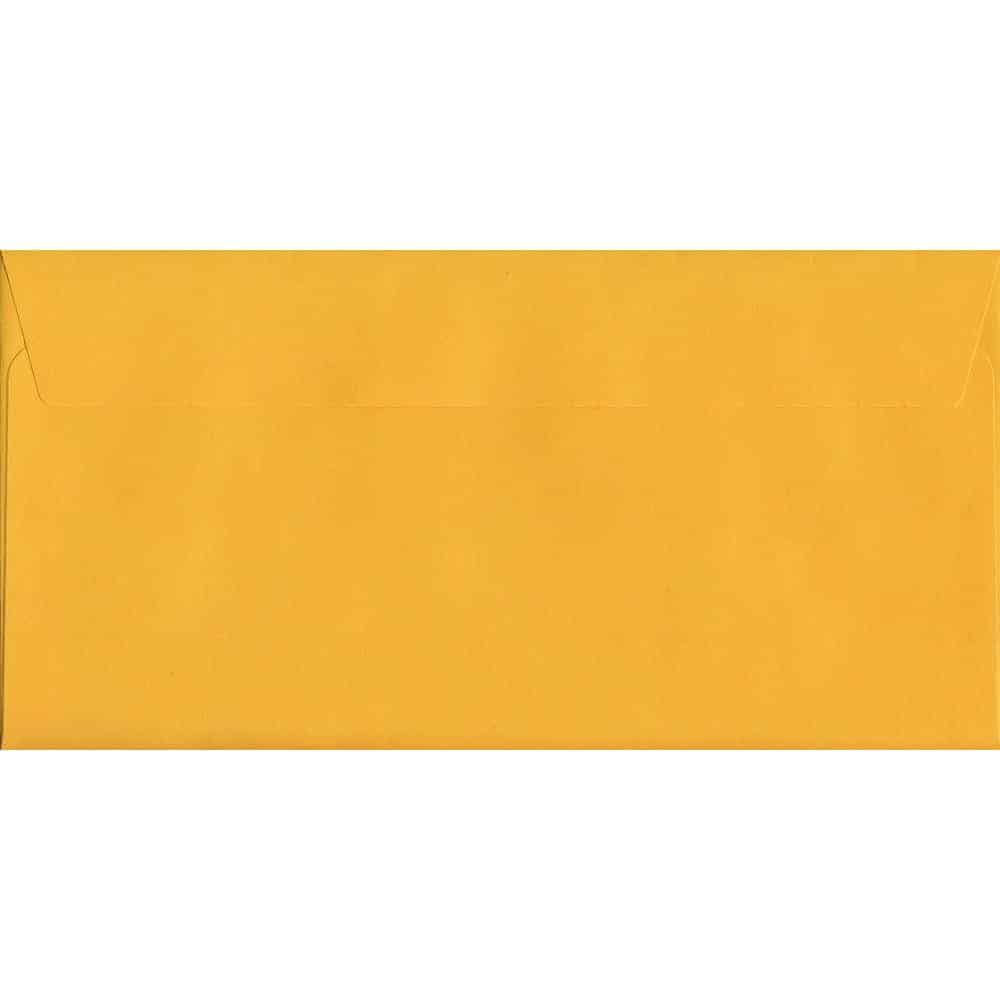 Golden Yellow Peel/Seal DL 114mm x 229mm 120gsm Luxury Coloured Envelope