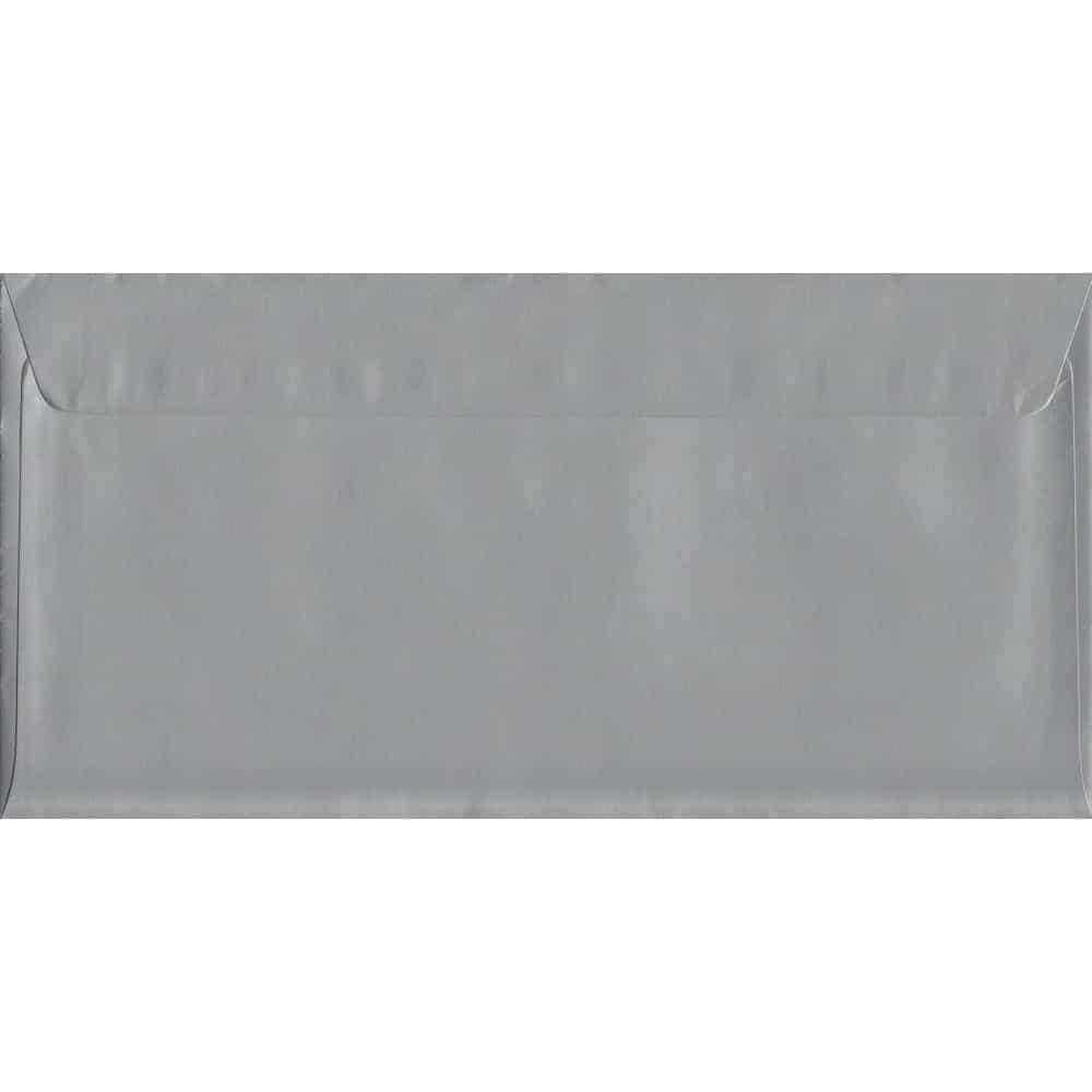 Metallic Silver Peel/Seal DL 114mm x 229mm 130gsm Luxury Coloured Envelope