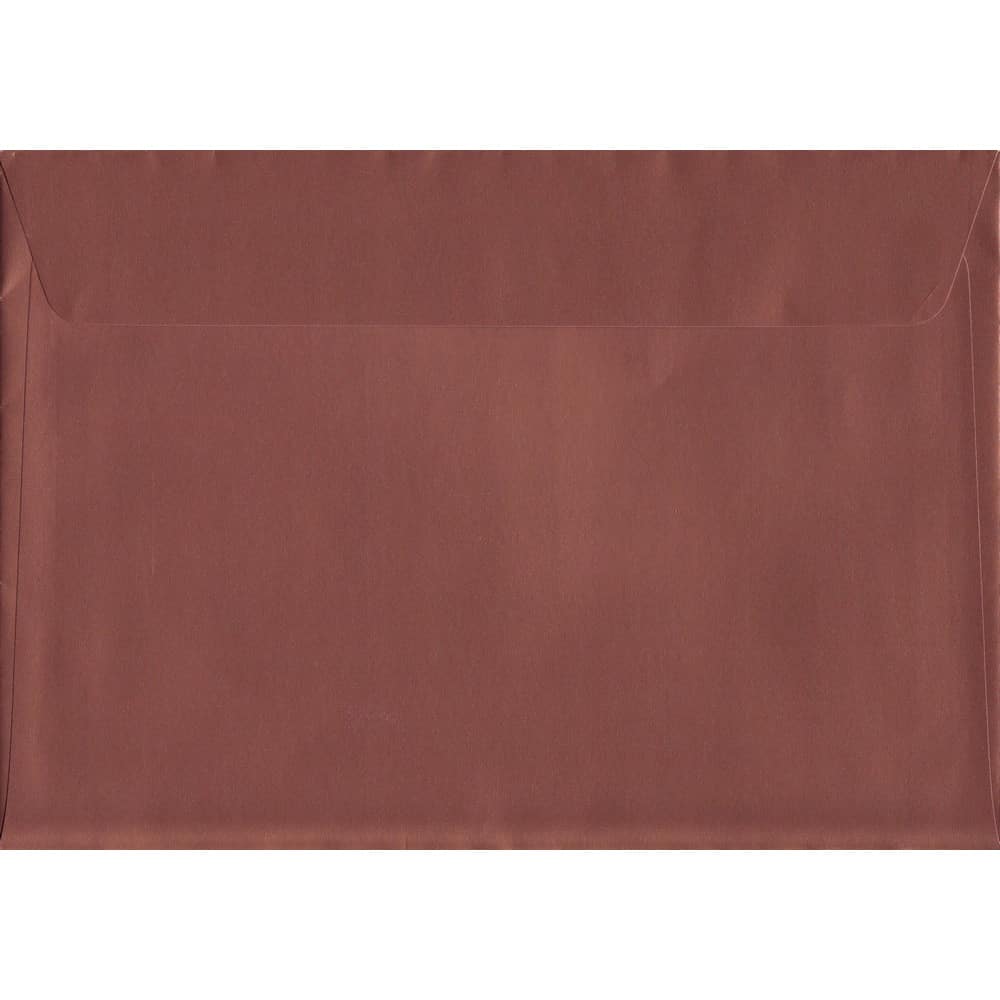 100 A5 Bronze Envelopes. Metallic Bronze. 162mm x 229mm. 120gsm paper. Peel/Seal Flap.