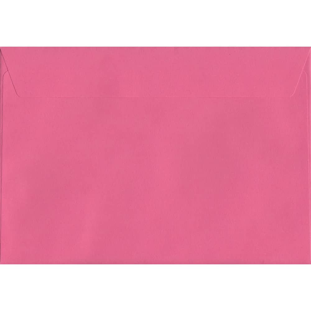 100 A5 Pink Envelopes. Cerise Pink. 162mm x 229mm. 120gsm paper. Peel/Seal Flap.