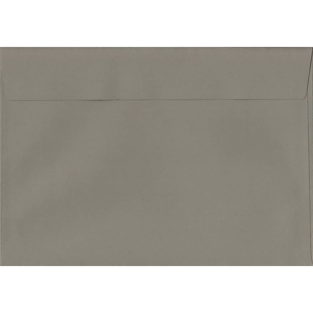 100 A5 Grey Envelopes. Storm Grey. 162mm x 229mm. 120gsm paper. Peel/Seal Flap.