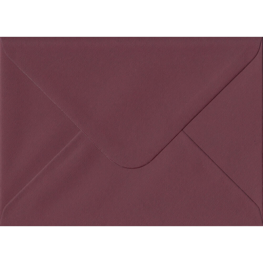 100 A6 Red Envelopes. Deep Bordeaux Red. 114mm x 162mm. 120gsm paper. Gummed Flap.