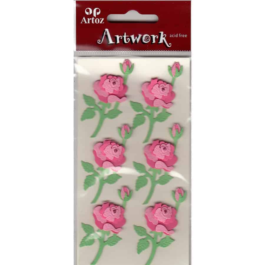 Pink Roses Craft Embellishment By Artoz