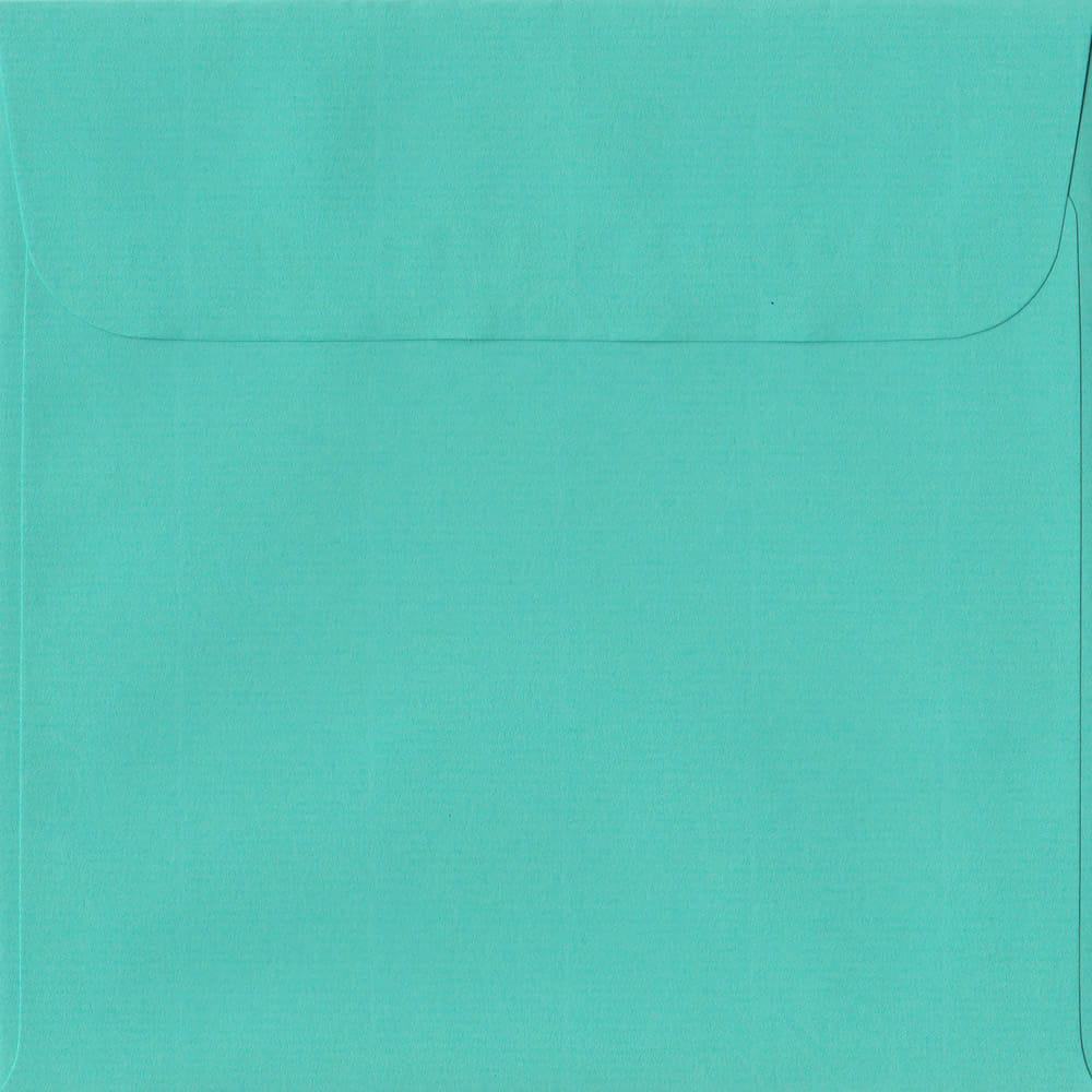 160mm x 160mm Emerald Green Laid Envelope. Square Paper Size. Peel/Seal Flap. 100gsm Paper.