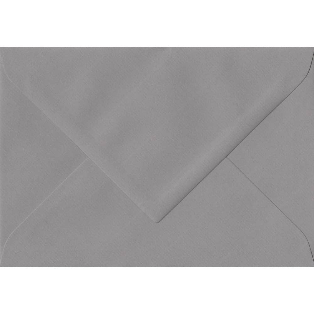 135mm x 191mm Graphite Grey Laid Envelope. 5x7 Paper Size. Gummed Flap. 100gsm Paper.