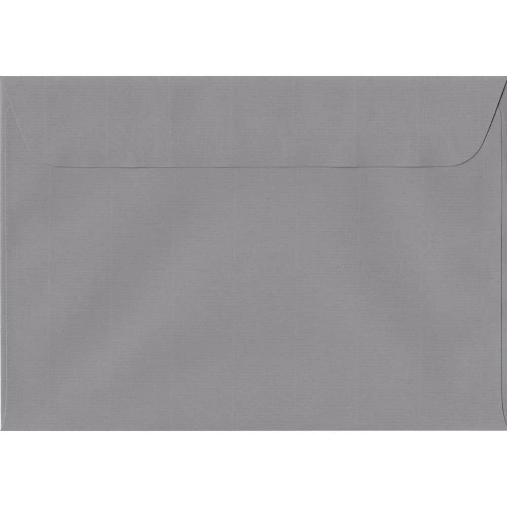 162mm x 229mm Graphite Grey Laid Envelope. C5/A5 Paper Size. Peel/Seal Flap. 100gsm Paper.