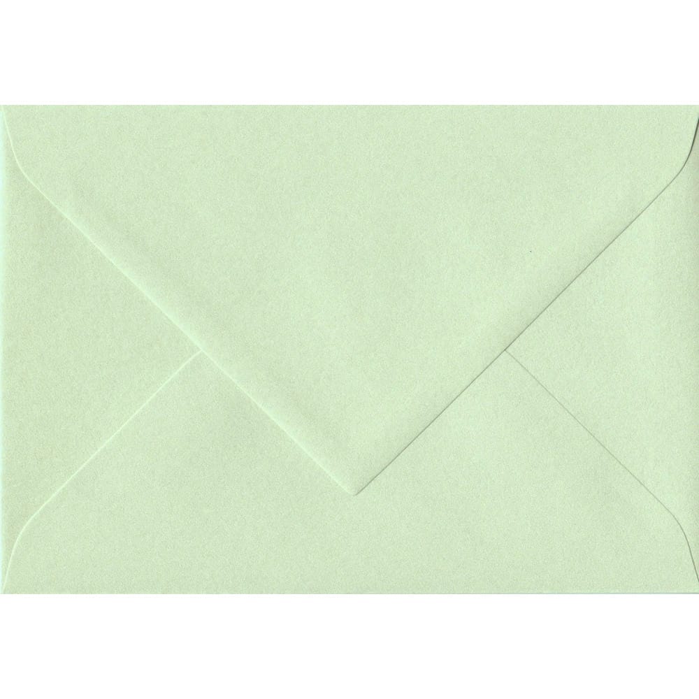 135mm x 191mm Pistachio Green Pearlescent Envelope. 5x7 Paper Size. Gummed Flap. 120gsm Paper.