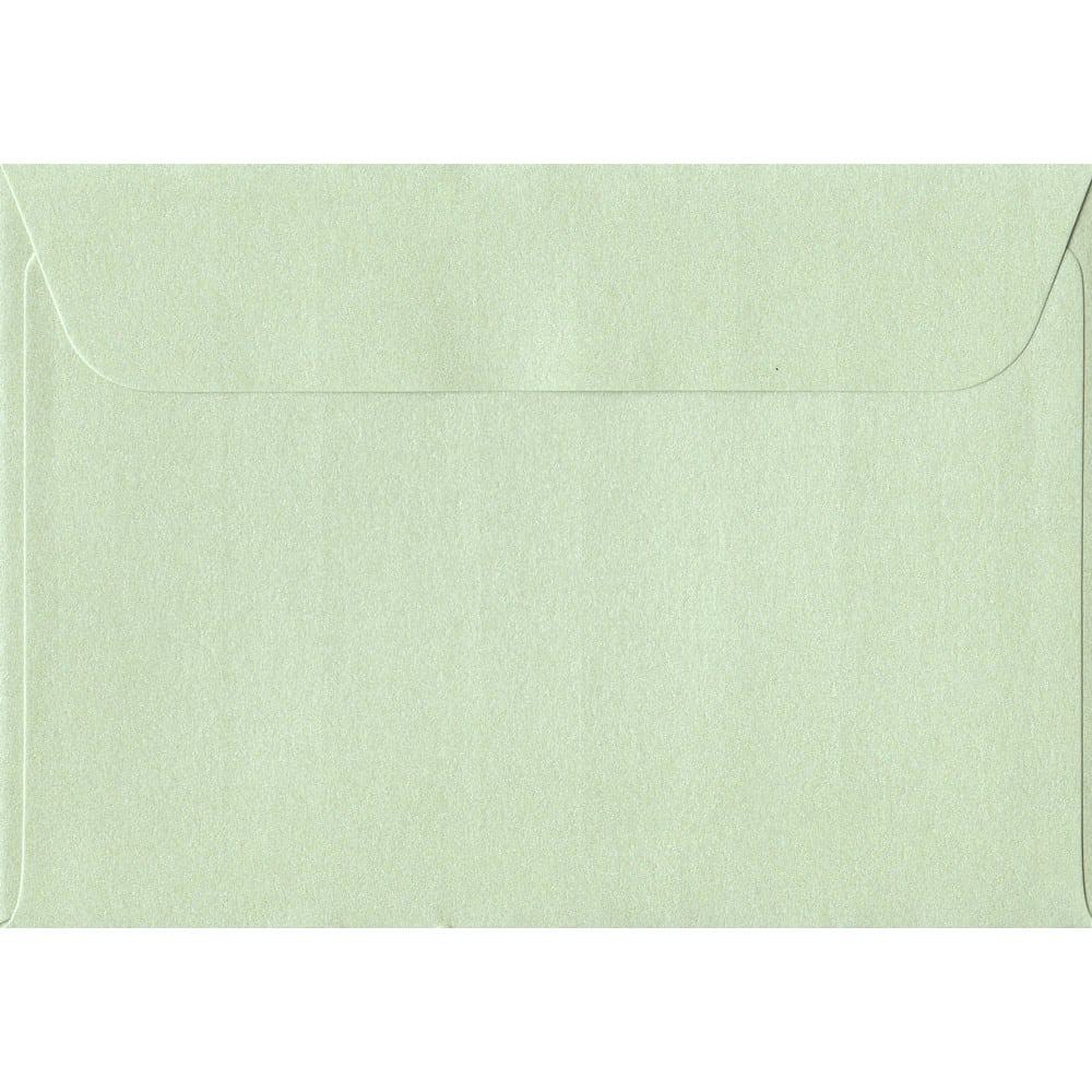 114mm x 162mm Pistachio Green Pearlescent Envelope. C6/A6 Paper Size. Peel/Seal Flap. 120gsm Paper.