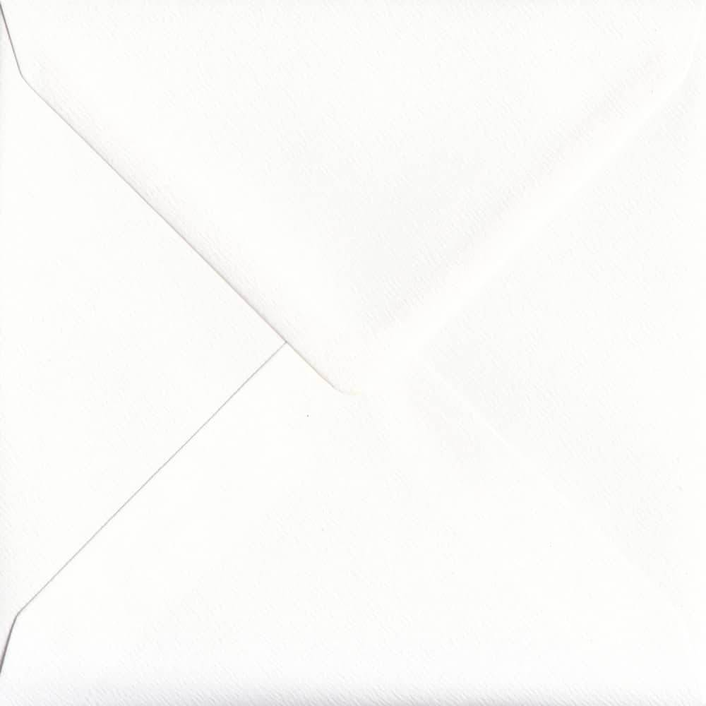 155mm x 155mm Alabaster Textured Envelope. Square Envelopes Size. Gummed Flap. 100gsm Paper.