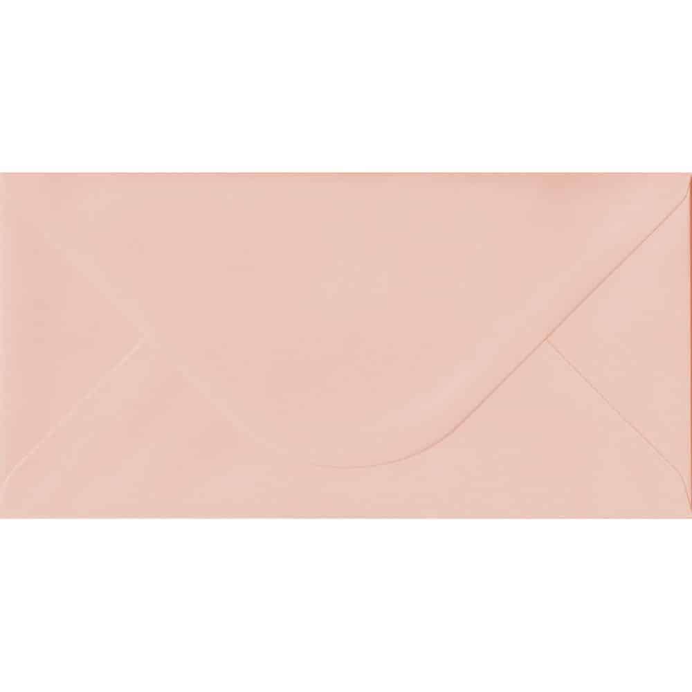 110mm x 220mm Salmon Top Quality Envelope. DL Envelopes Size. Gummed Flap. 100gsm Paper.