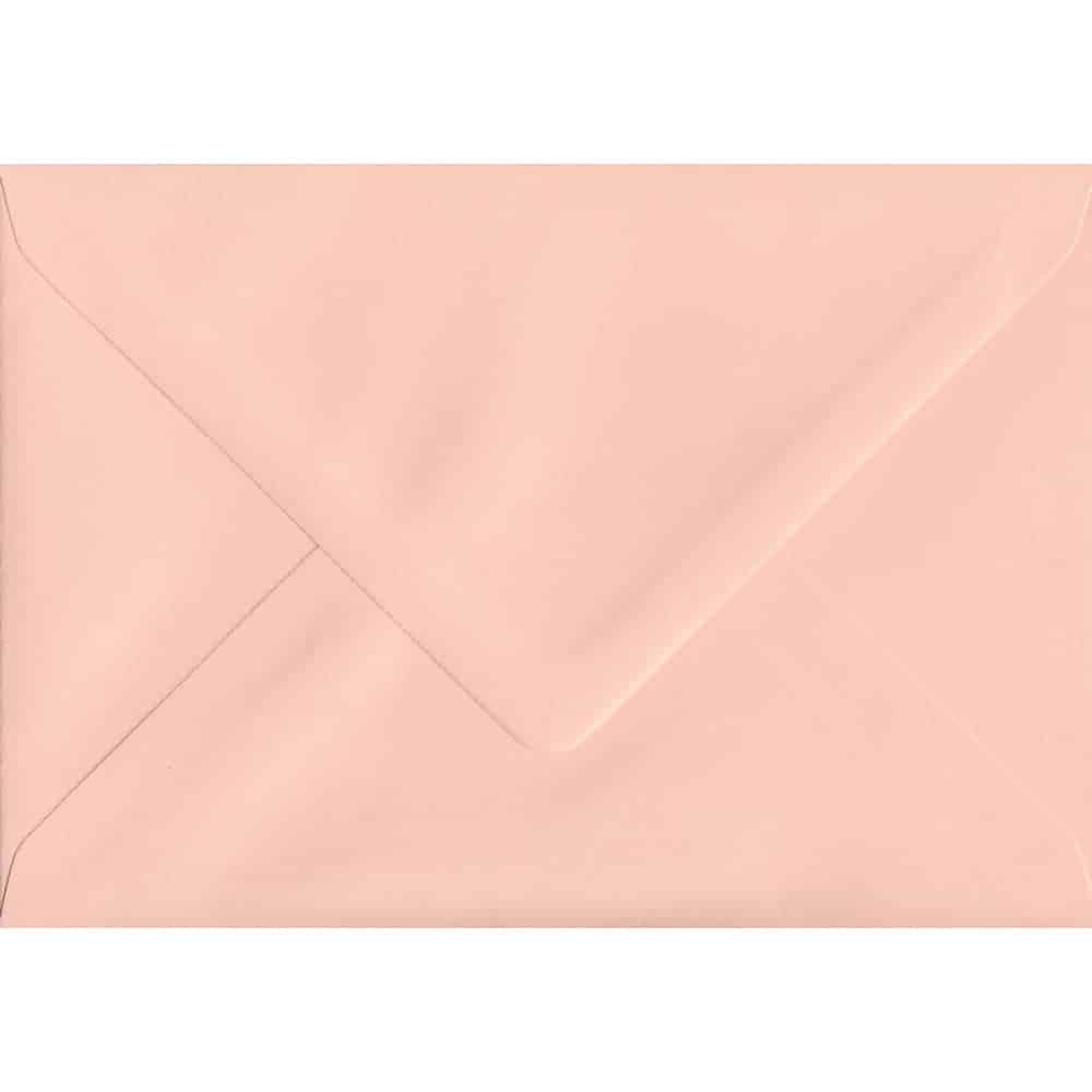 114mm x 162mm Salmon Top Quality Envelope. C6 (to fit A6) Size. Gummed Flap. 100gsm Paper.