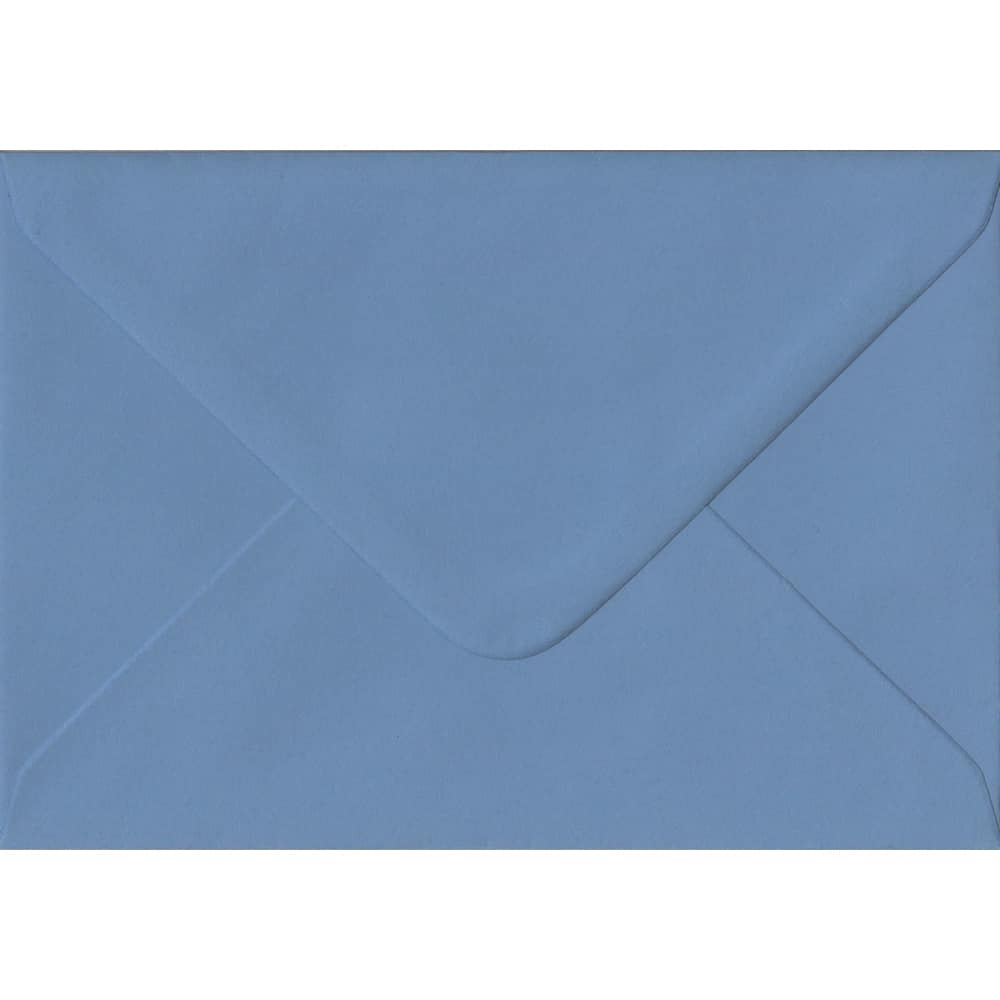 114mm x 162mm French Blue Extra Thick Envelope. C6 (to fit A6) Size. Gummed Flap. 135gsm Paper.