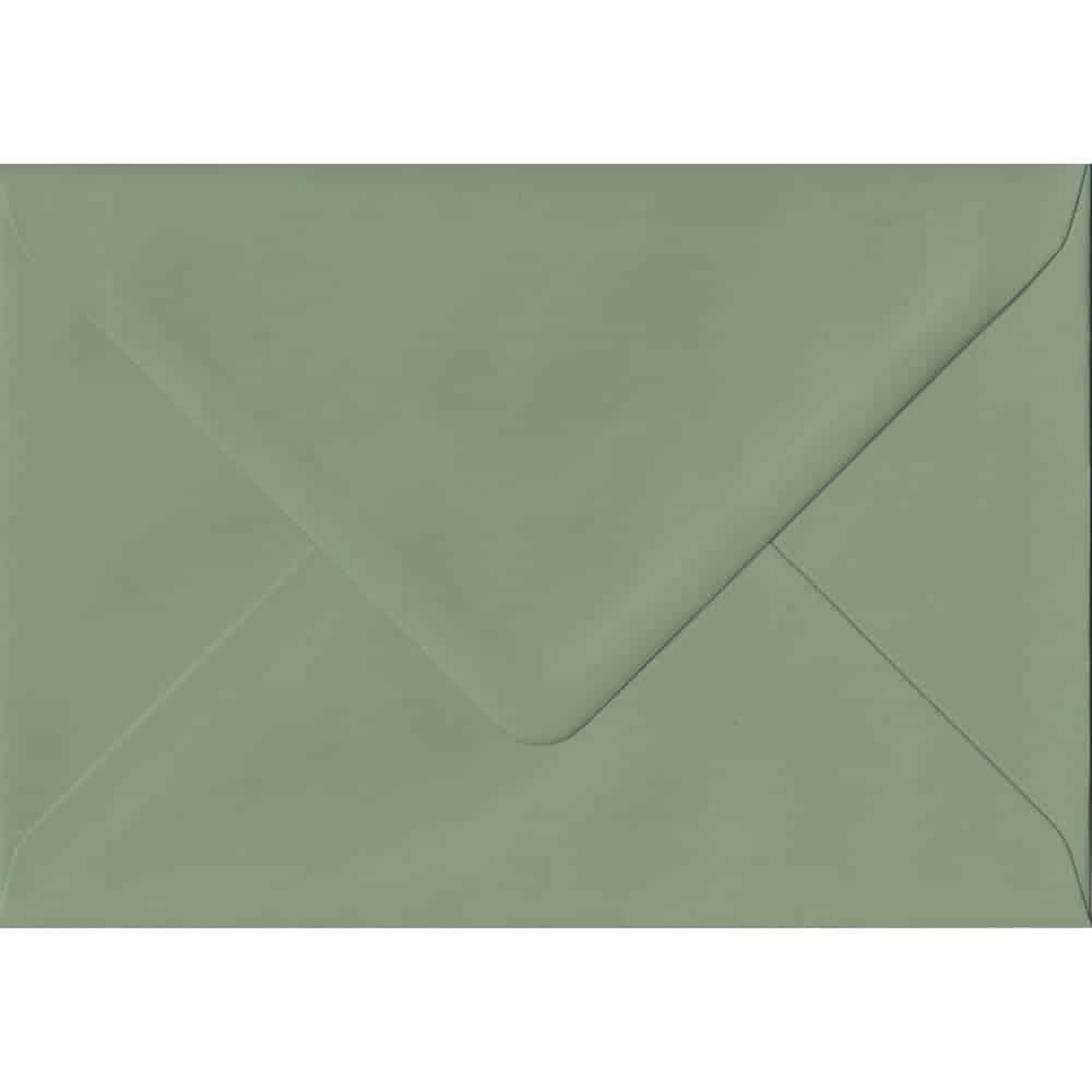 114mm x 162mm Vintage Green Extra Thick Envelope. C6 (to fit A6) Size. Gummed Flap. 135gsm Paper.