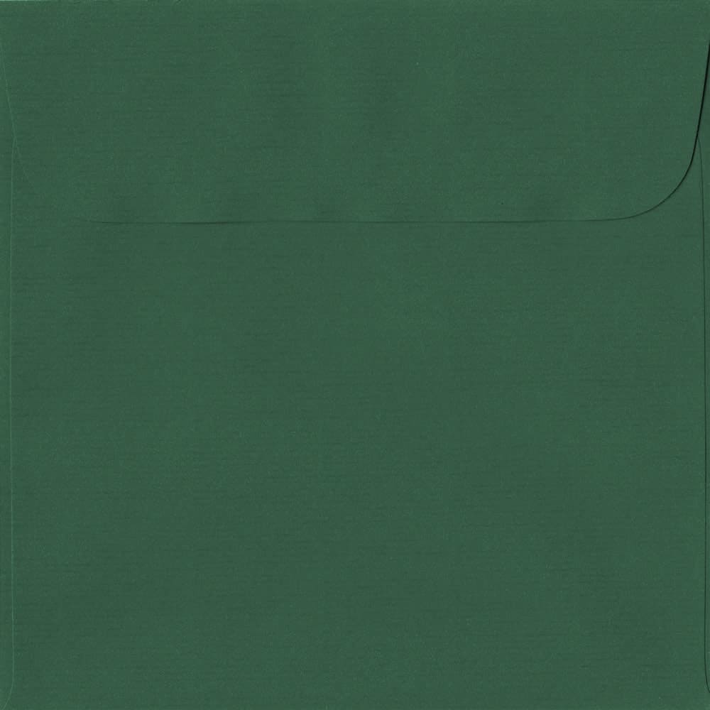 160mm x 160mm Racing Green Laid Envelope. Square Paper Size. Peel/Seal Flap. 100gsm Paper.