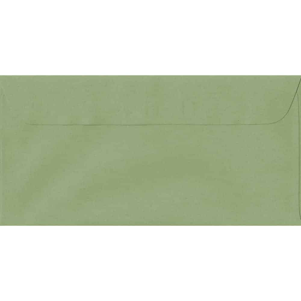 114mm x 224mm Wedgwood Green Laid Envelope. DL Paper Size. Peel/Seal Flap. 100gsm Paper.