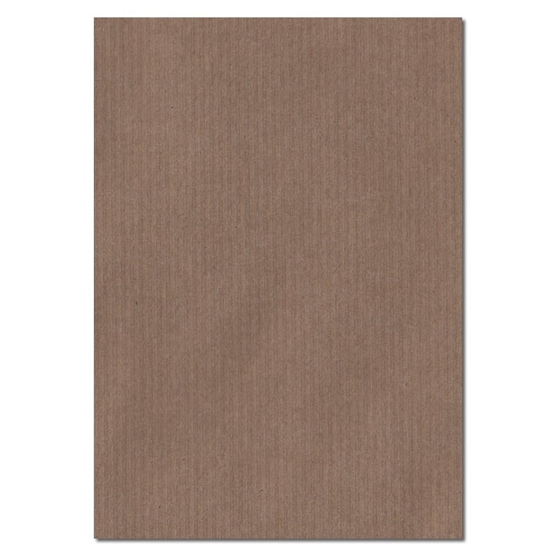297mm x 210mm Brown Ribbed Recycled Paper. A4 Sheet Size. 100gsm Brown Paper.