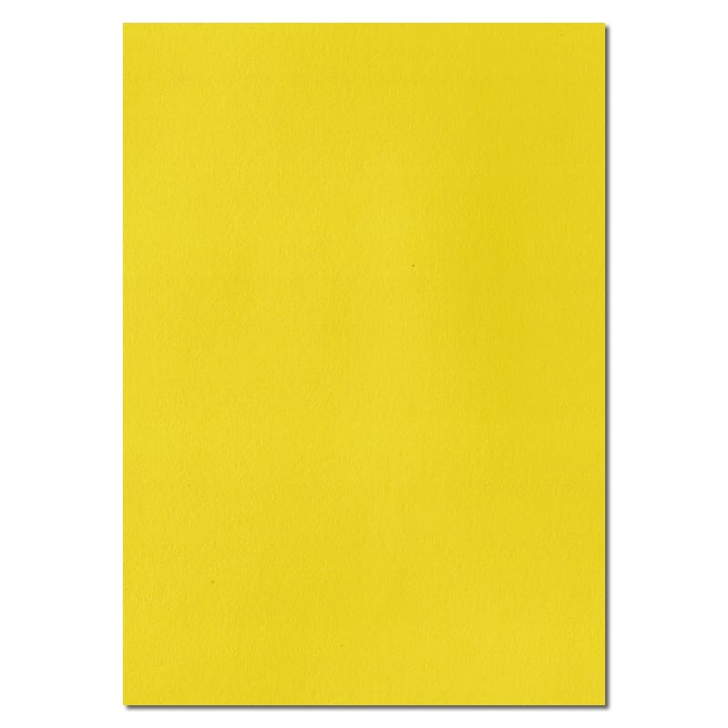 297mm x 210mm Daffodil Yellow Solid Paper. A4 Sheet Size. 100gsm Yellow Paper.