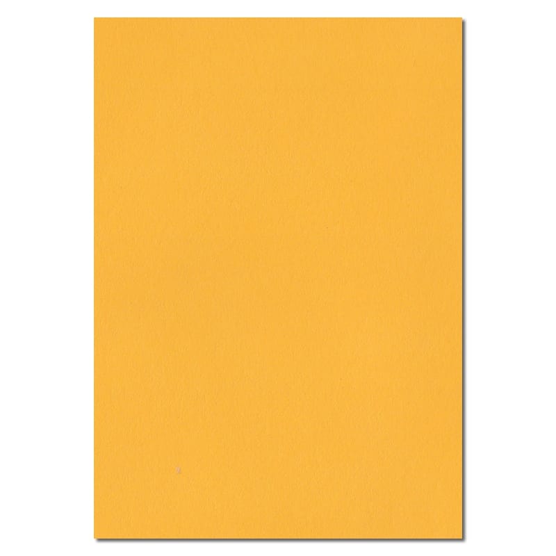 297mm x 210mm Golden Yellow Solid Paper. A4 Sheet Size. 100gsm Yellow Paper.